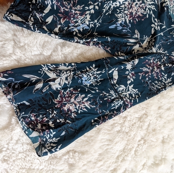 𝅺parker silk blouse v neck floral xs - Picture 9 of 16